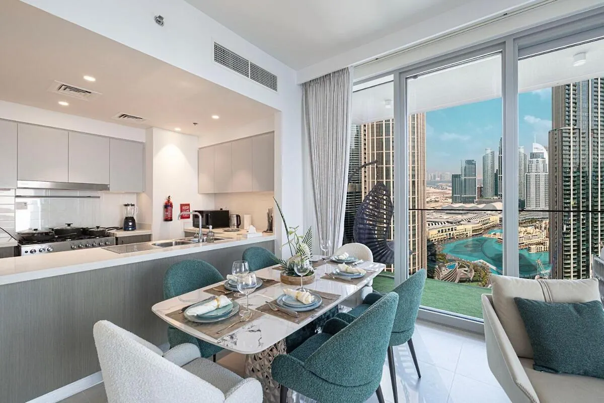 公寓 Downtown Dubai 4Br High-Floor Luxury That Sleeps 9