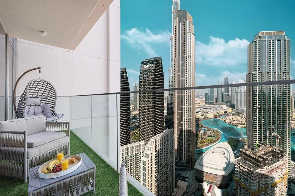 公寓 Downtown Dubai 4Br High-Floor Luxury That Sleeps 9